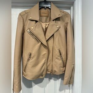 Blank nyc leather-like jacket with zipper detailing